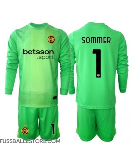 Günstige Inter Milan Yann Sommer #1 Torwart 3rd trikot Kinder 2025-26 Langarm (+ Kurze Hosen)